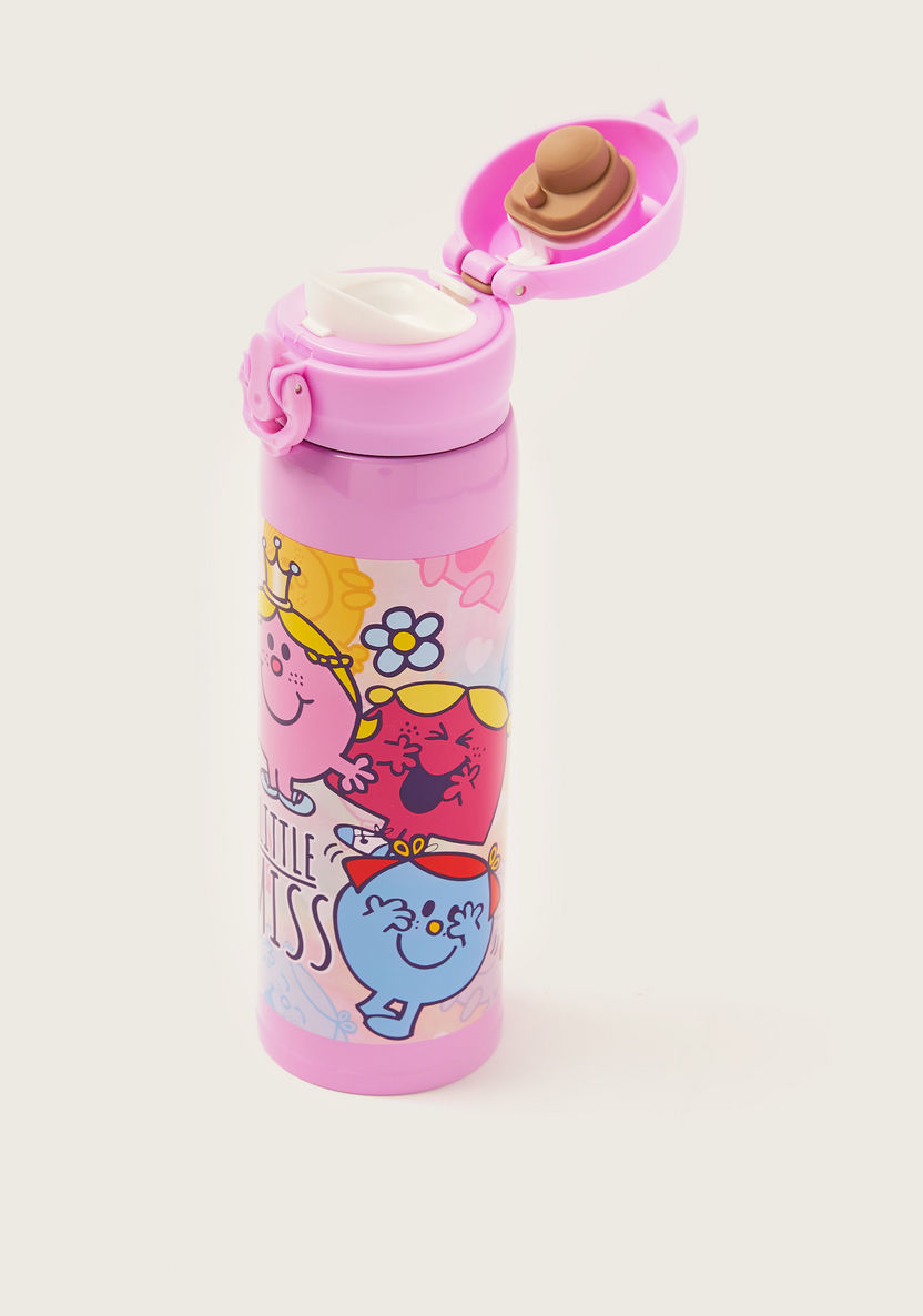 Sanrio Mr. Men and Little Miss Print Water Bottle with Clip Lock Closure-Water Bottles-image-1