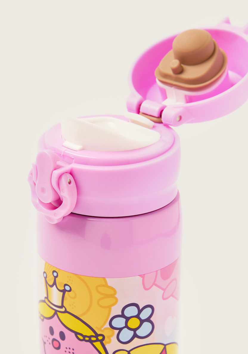Sanrio Mr. Men and Little Miss Print Water Bottle with Clip Lock Closure-Water Bottles-image-2