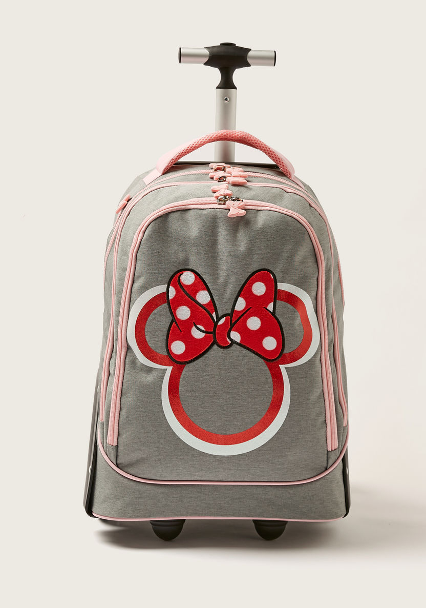 Simba Minnie Mouse Print 18-inch Trolley Backpack with Wheels-Trolleys-image-0