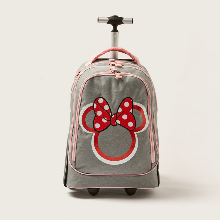 Simba Minnie Mouse Print 18-inch Trolley Backpack with Wheels