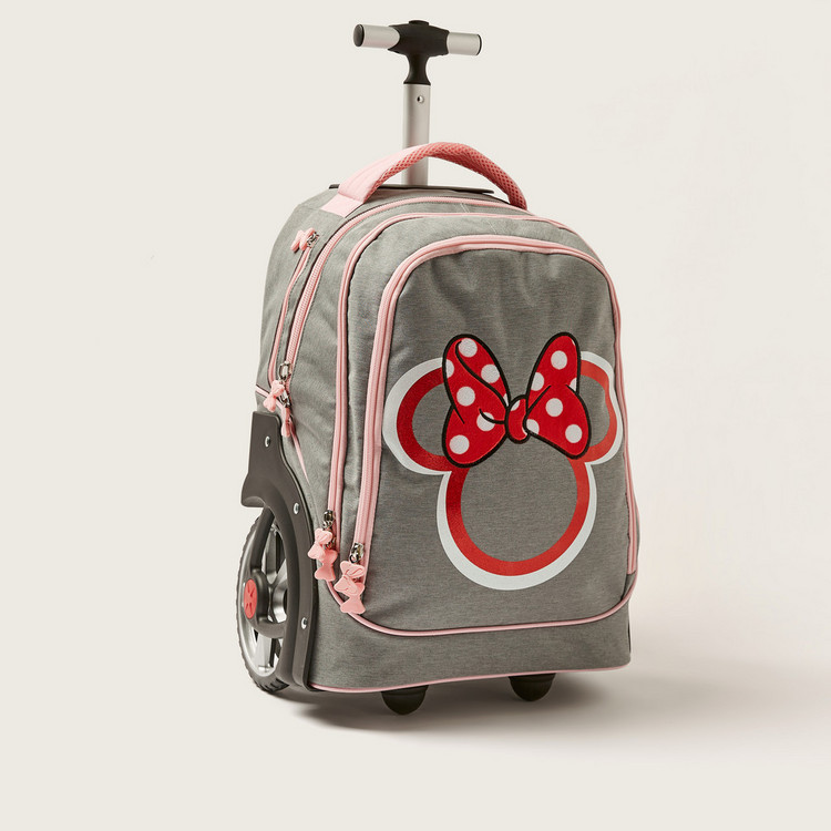 Simba Minnie Mouse Print 18-inch Trolley Backpack with Wheels