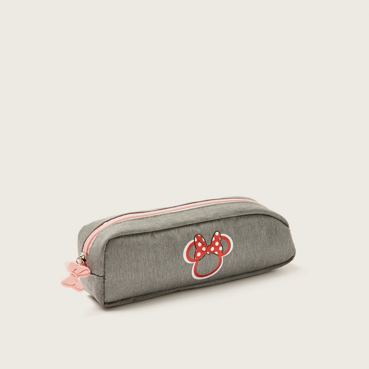 Simba Minnie Mouse Print Pencil Case with Zip Closure