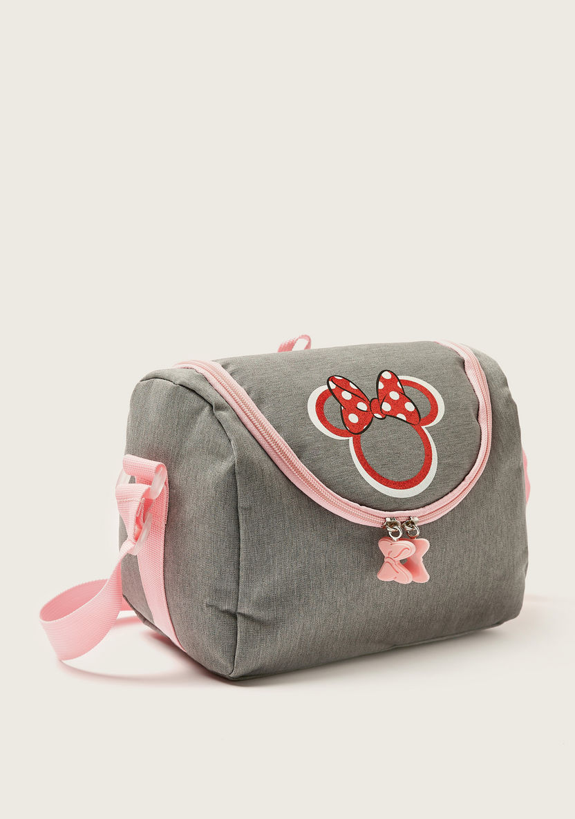 Simba Minnie Mouse Print Print Lunch Bag with Zip Closure-Lunch Bags-image-1