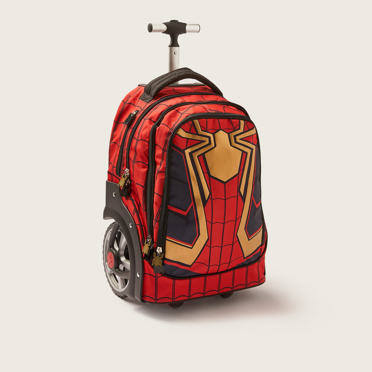 Simba Spider-Man Print Trolley Backpack - 18 inches