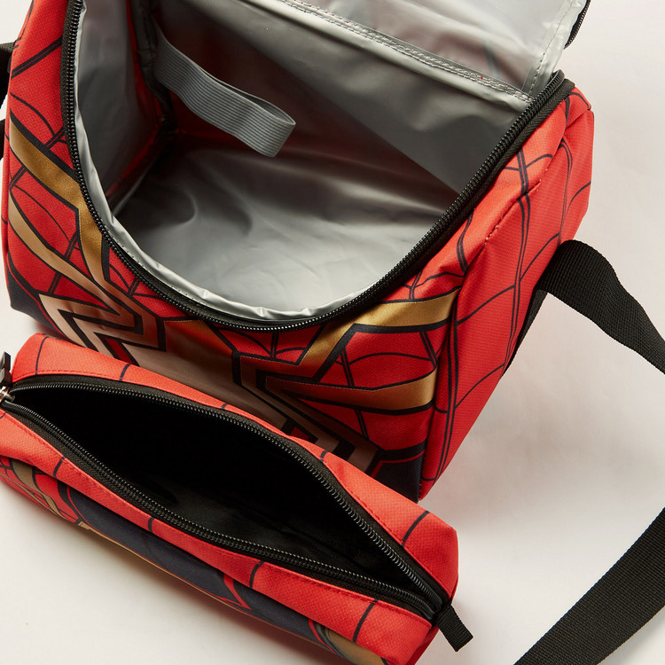 Simba Spider-Man Print Lunch Bag with Adjustable Strap