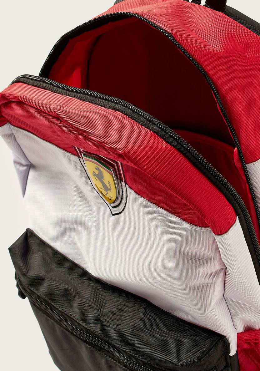Simba Ferrari Embossed 16-inch Backpack with Adjustable Shoulder Straps-Backpacks-image-4