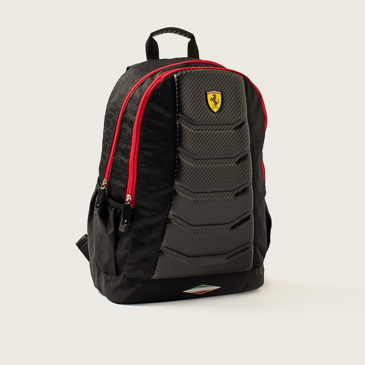 Simba Ferrari Embossed 18-inch Backpack with Adjustable Shoulder Straps