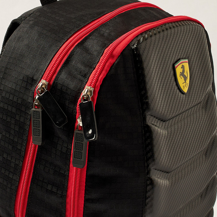 Simba Ferrari Embossed 18-inch Backpack with Adjustable Shoulder Straps