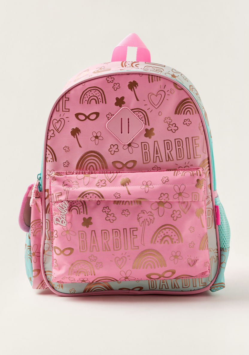 Barbie Printed 14-inch Backpack with Adjustable Shoulder Straps-Backpacks-image-0