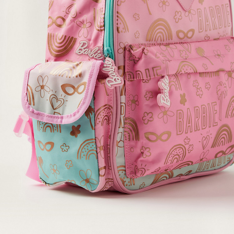 Barbie Printed 14-inch Backpack with Adjustable Shoulder Straps