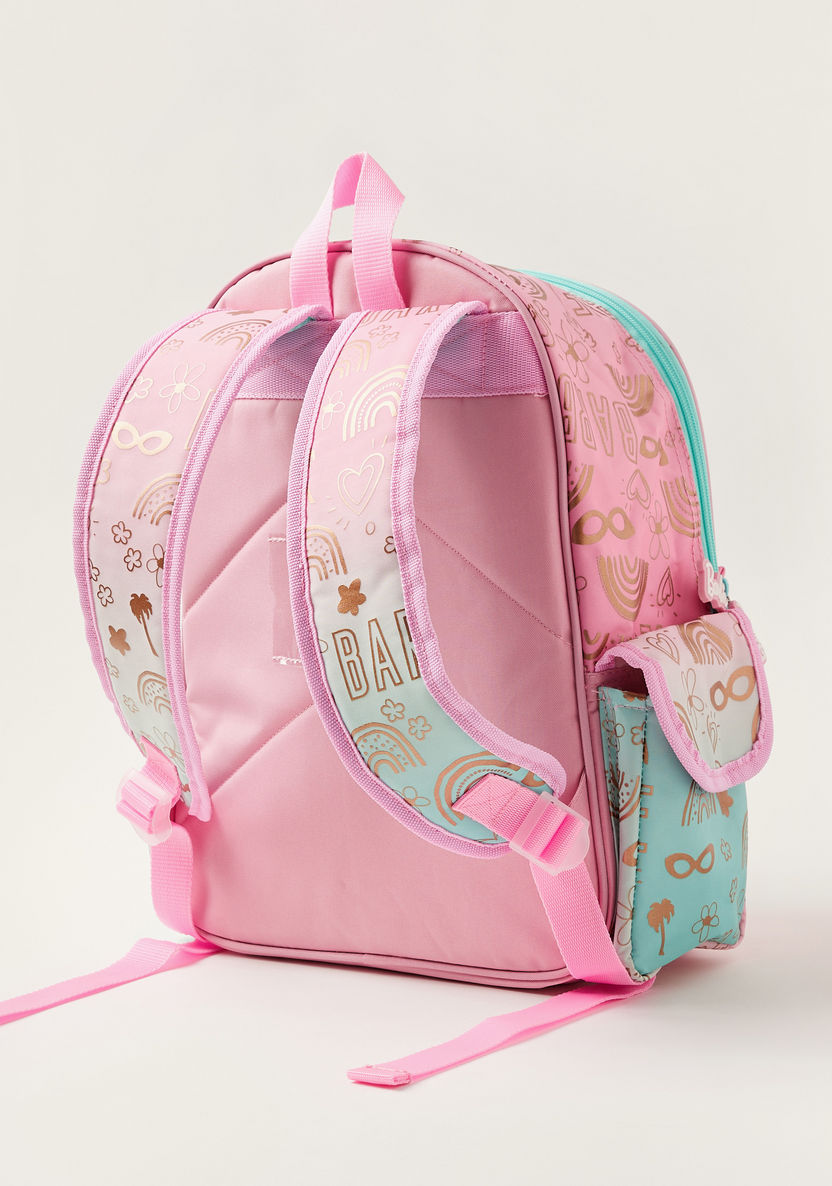Barbie Printed 14-inch Backpack with Adjustable Shoulder Straps-Backpacks-image-3