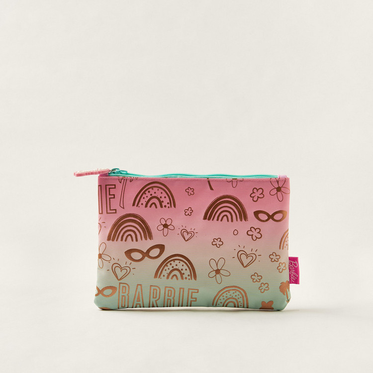 Barbie Printed Pencil Pouch with Zip Closure