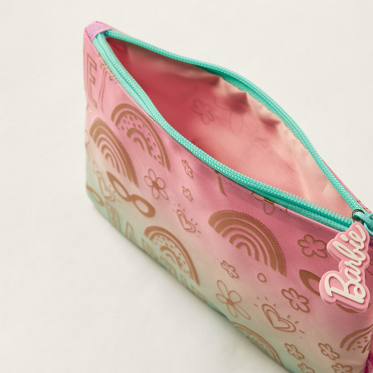 Barbie Printed Pencil Pouch with Zip Closure