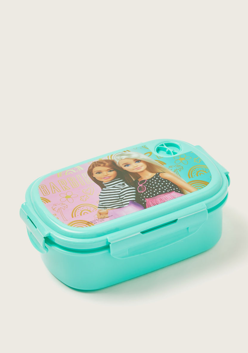 Barbie Printed Lunch Box with Clip Lock Lid-Lunch Boxes-image-1