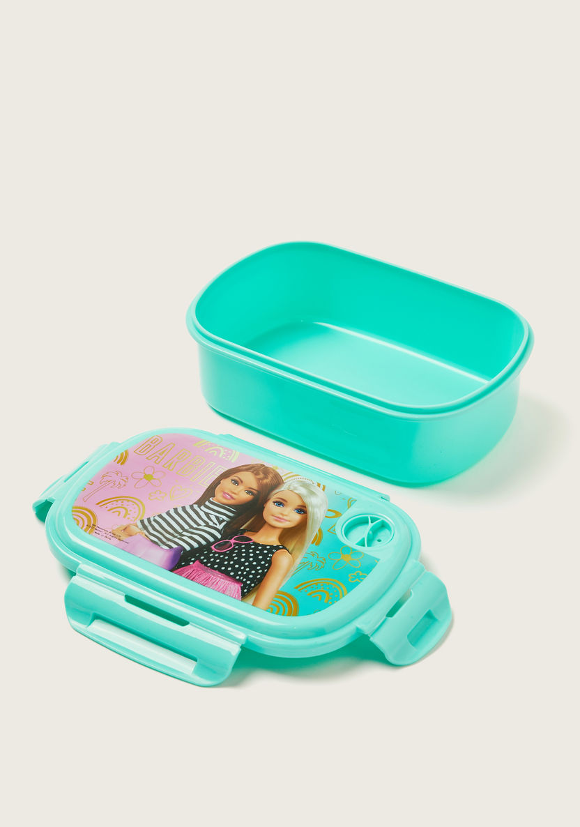 Barbie Printed Lunch Box with Clip Lock Lid-Lunch Boxes-image-3