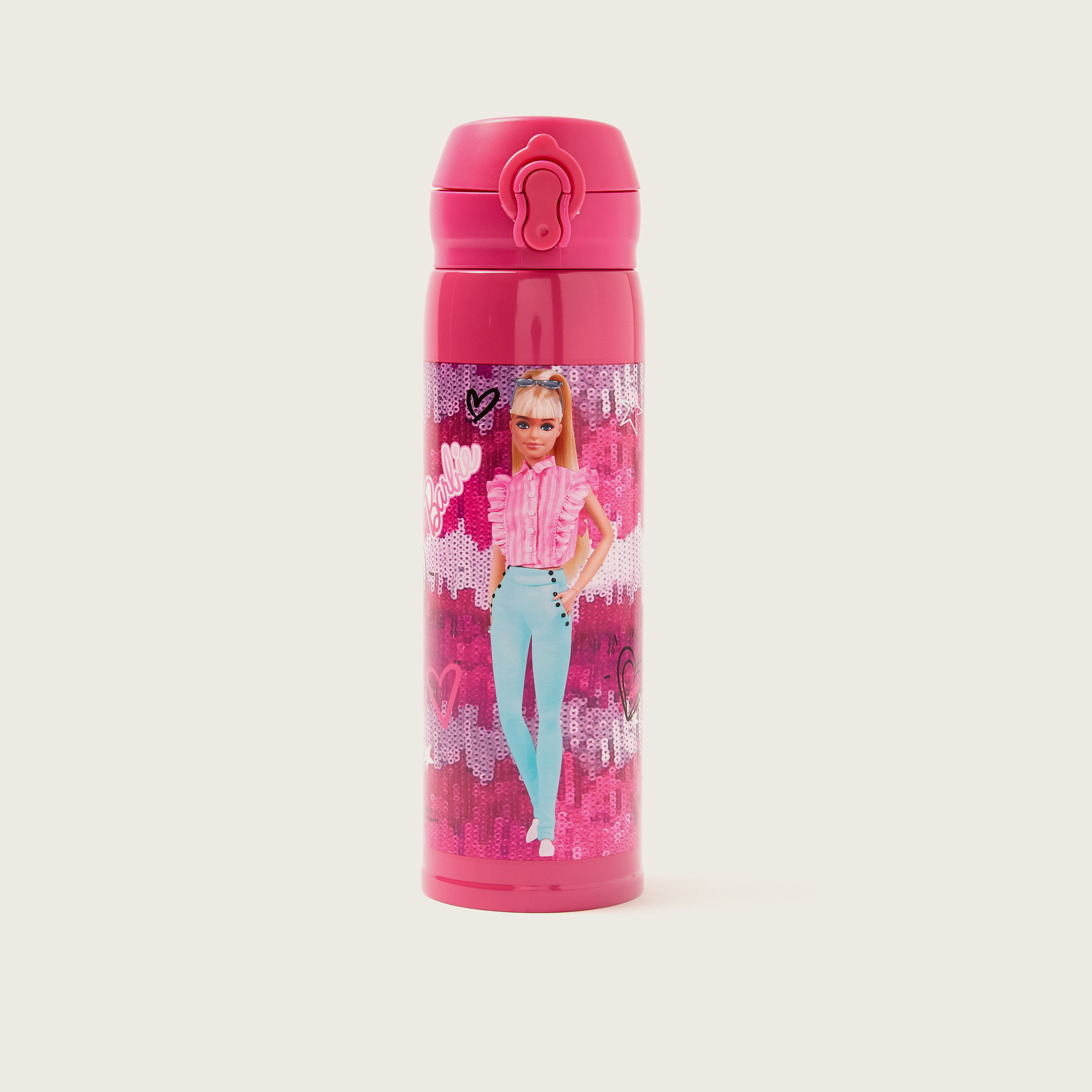 Barbie Print Water Bottle-school-waterbottles-image-1