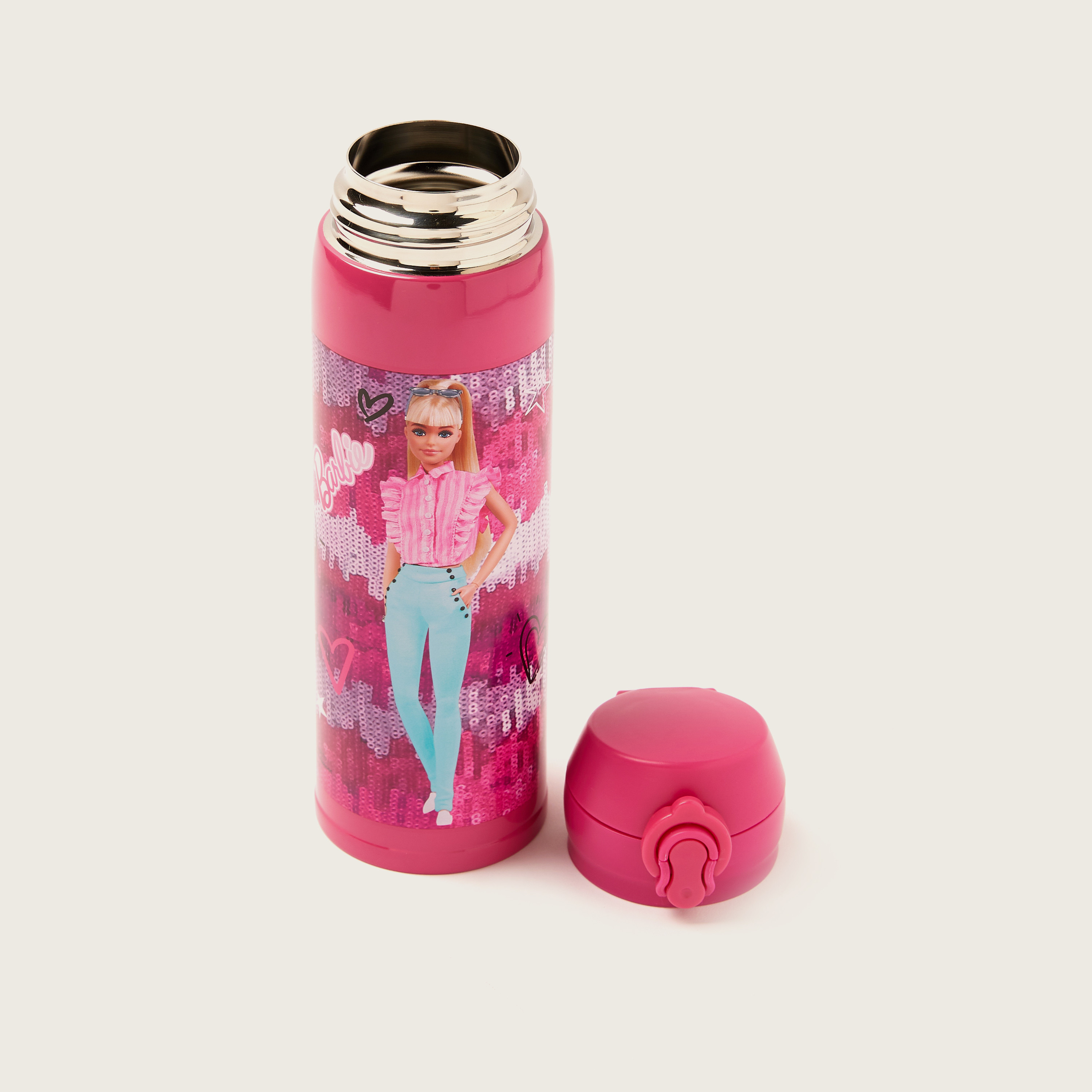 Barbie Print Water Bottle-school-waterbottles-image-4