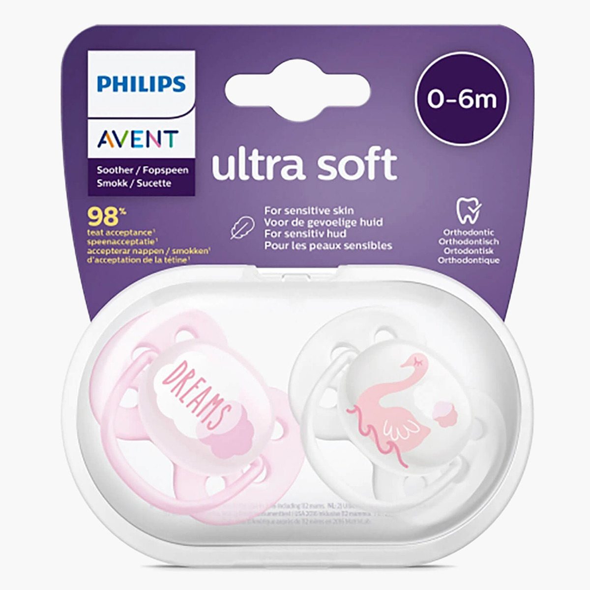 Philips Avent 2-Piece Soother Set - 0-6 months-baby-feeding-pacifiers-image-1