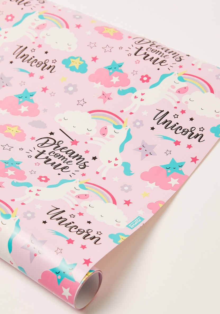 Toretto Unicorn Print Gift Wrapping Paper-Party Supplies-image-1