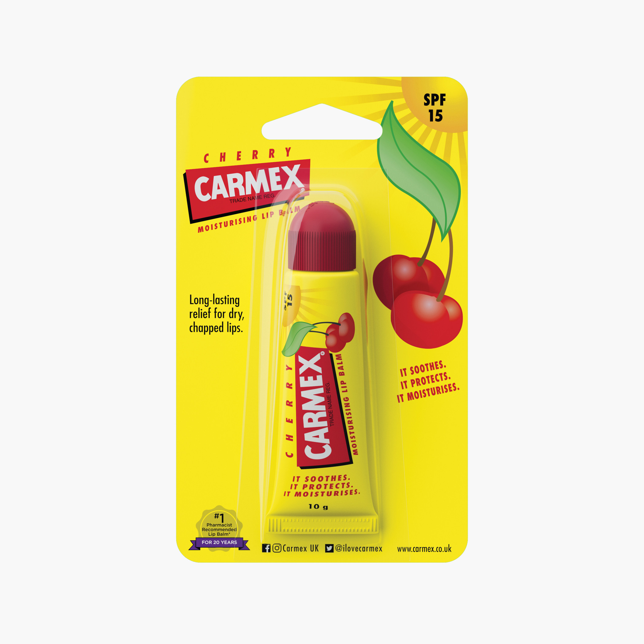 Carmex Cherry Lip Balm Tube - 10 gms-beautyandpersonalcare-skin-lipcare-image-3
