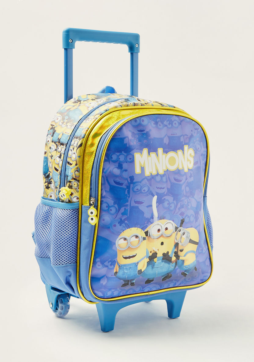 Simba Minions Print Trolley Backpack with Retractable Handle - 14 inches-Trolleys-image-1