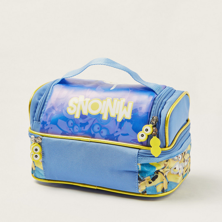 Simba Minions Print Lunch Bag with Zip Closure