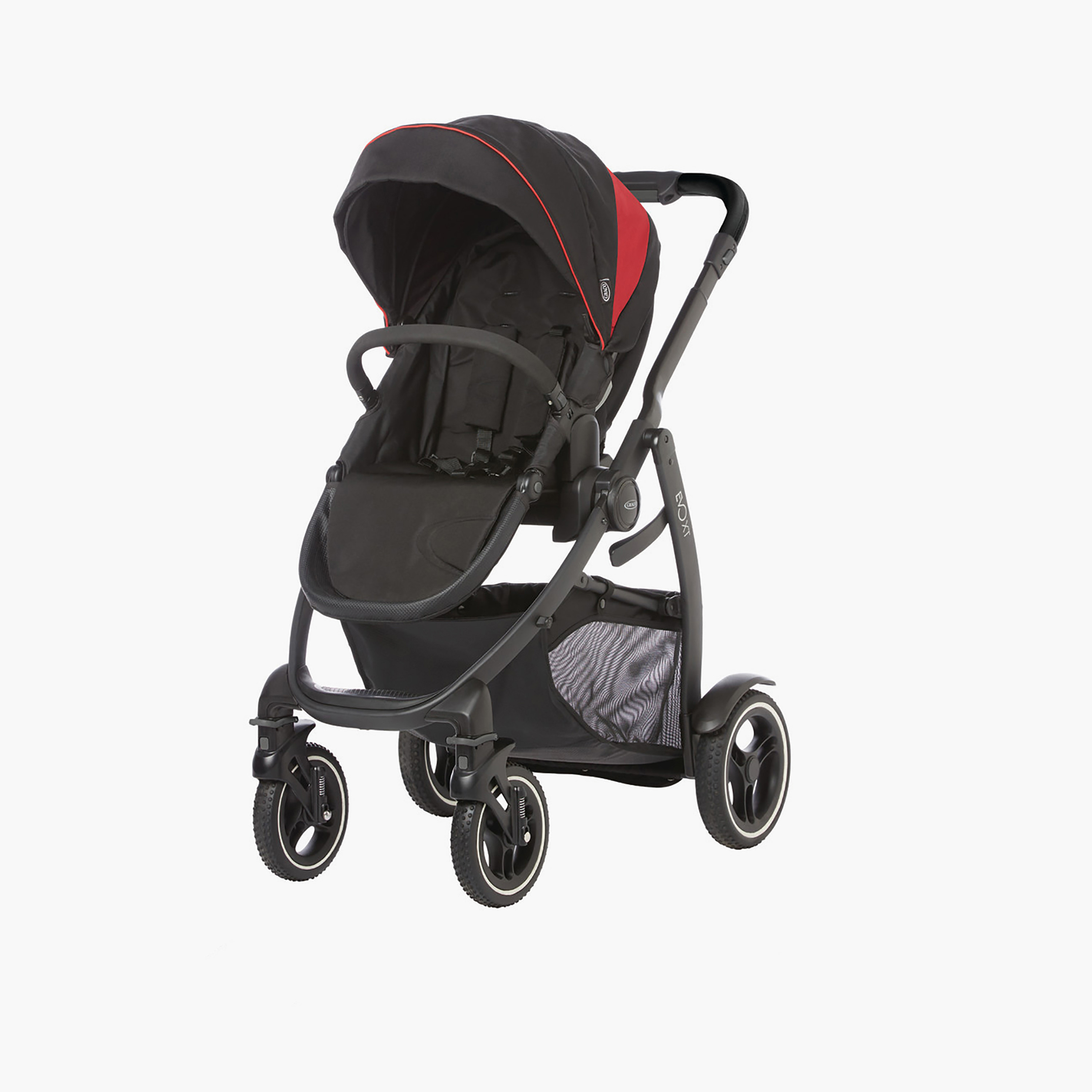 Graco Evo XT Stroller with Canopy Black Red