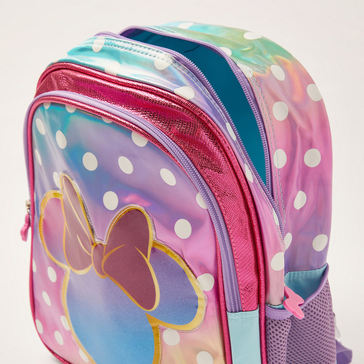 Simba Minnie Mouse Print Backpack with Adjustable Straps - 14 inches