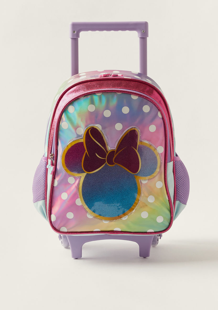 Simba Minnie Mouse Print 14-inch Trolley Bag with Zip Closure-Trolleys-image-0