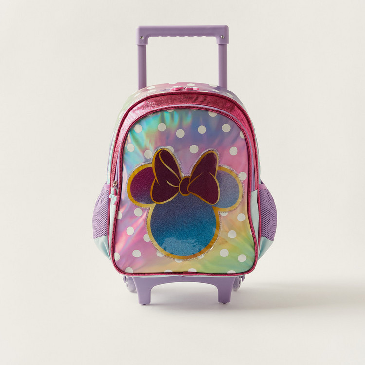 Simba Minnie Mouse Print 14-inch Trolley Bag with Zip Closure