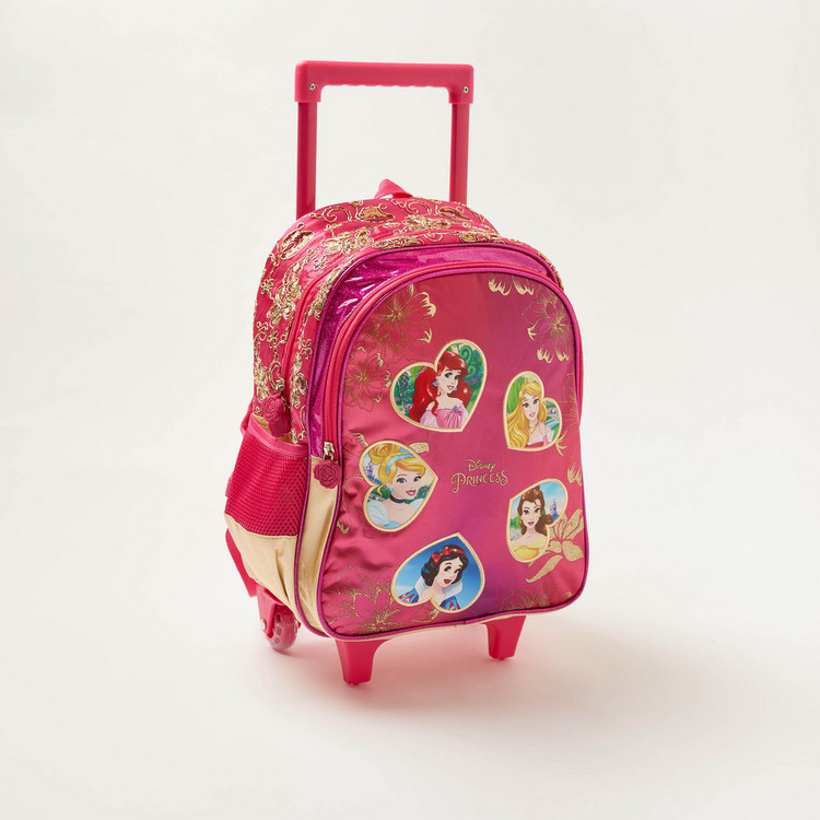 Simba Princess Print Trolley Backpack with Zip Closure - 14 inches