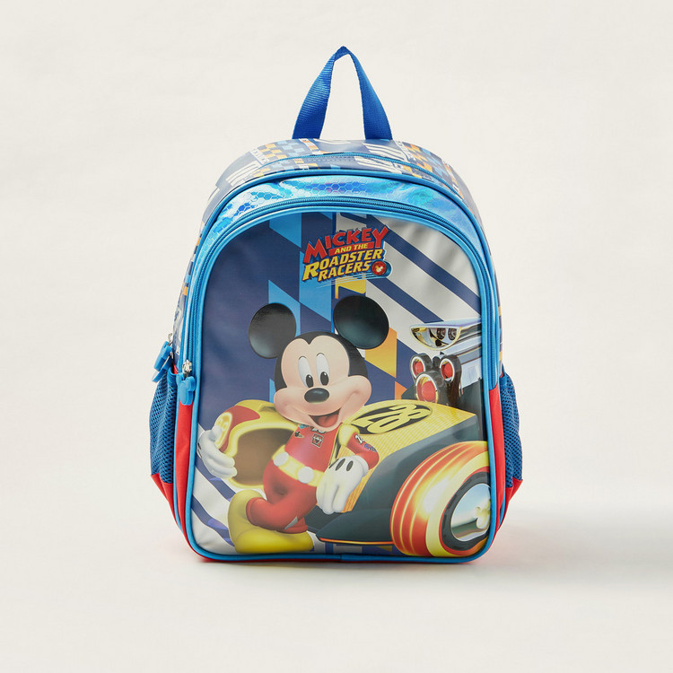 Simba Mickey Mouse Print Backpack with Adjustable Straps - 14 inches