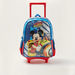 Simba Mickey Mouse Print Trolley Backpack with Retractable Handle - 14 inches-Trolleys-thumbnail-0