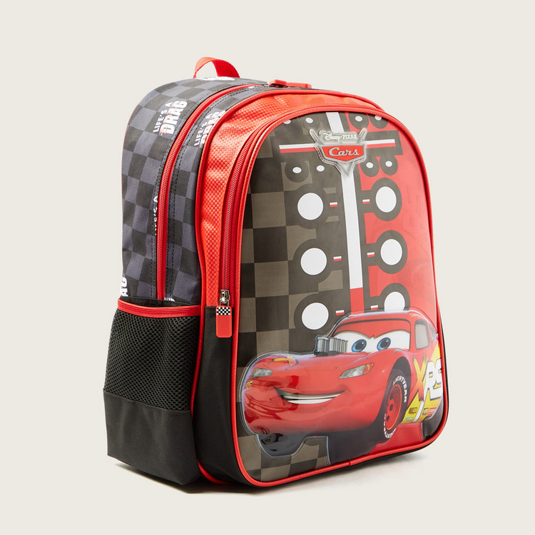 Simba Cars Print Backpack with Adjustable Shoulder Straps - 16 inches