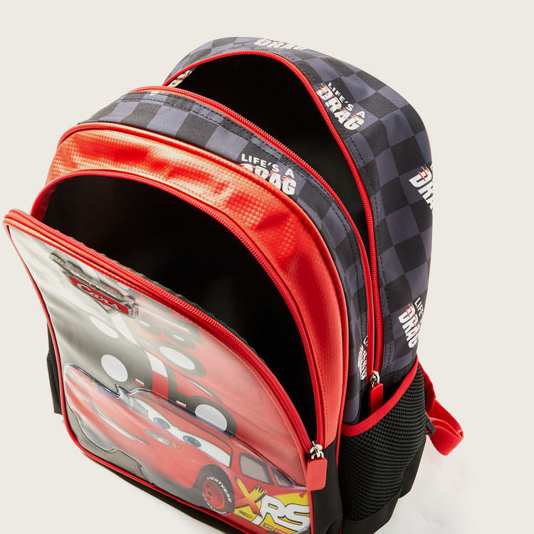 Simba Cars Print Backpack with Adjustable Shoulder Straps - 16 inches