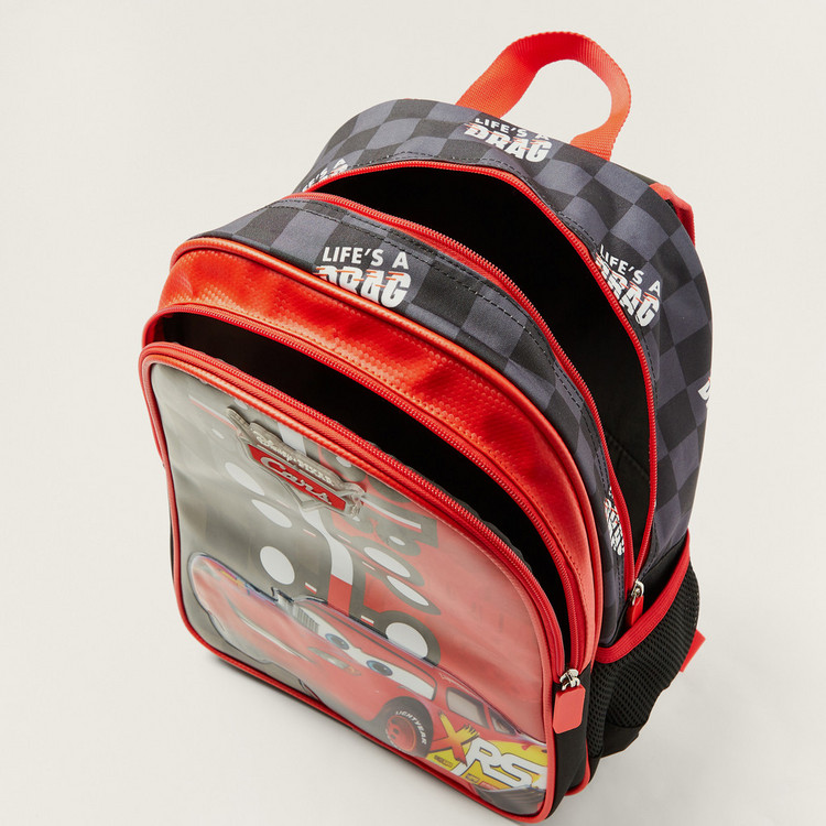 Simba Cars Print 14-inch Backpack with Zip Closure