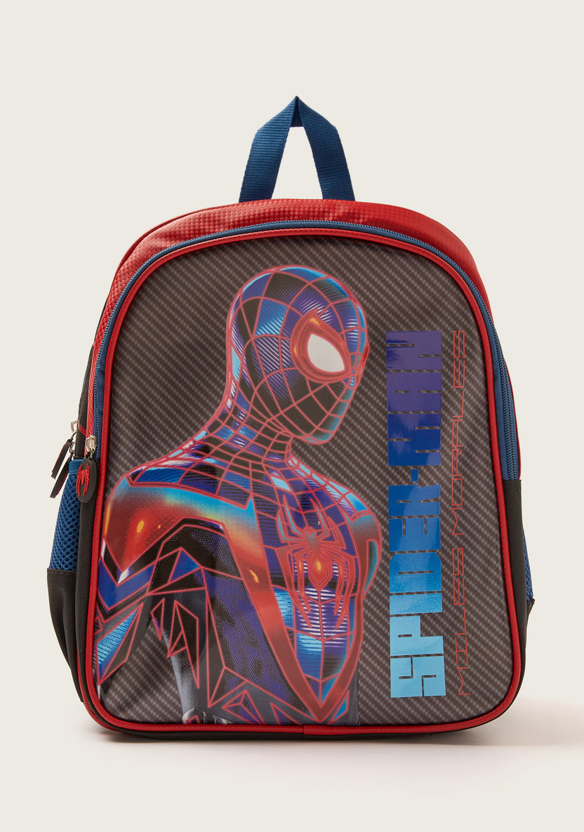 Simba Spider-Man Print Backpack with Adjustable Shoulder Straps - 14 inches-Backpacks-image-0