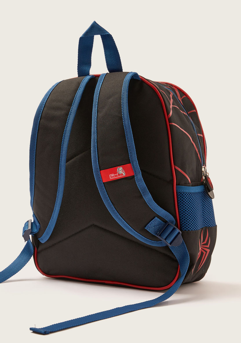 Simba Spider-Man Print Backpack with Adjustable Shoulder Straps - 14 inches-Backpacks-image-3