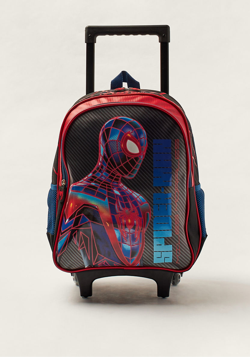 Simba Spider-Man Print 14-inch Trolley Backpack with Retractable Handle-Trolleys-image-0