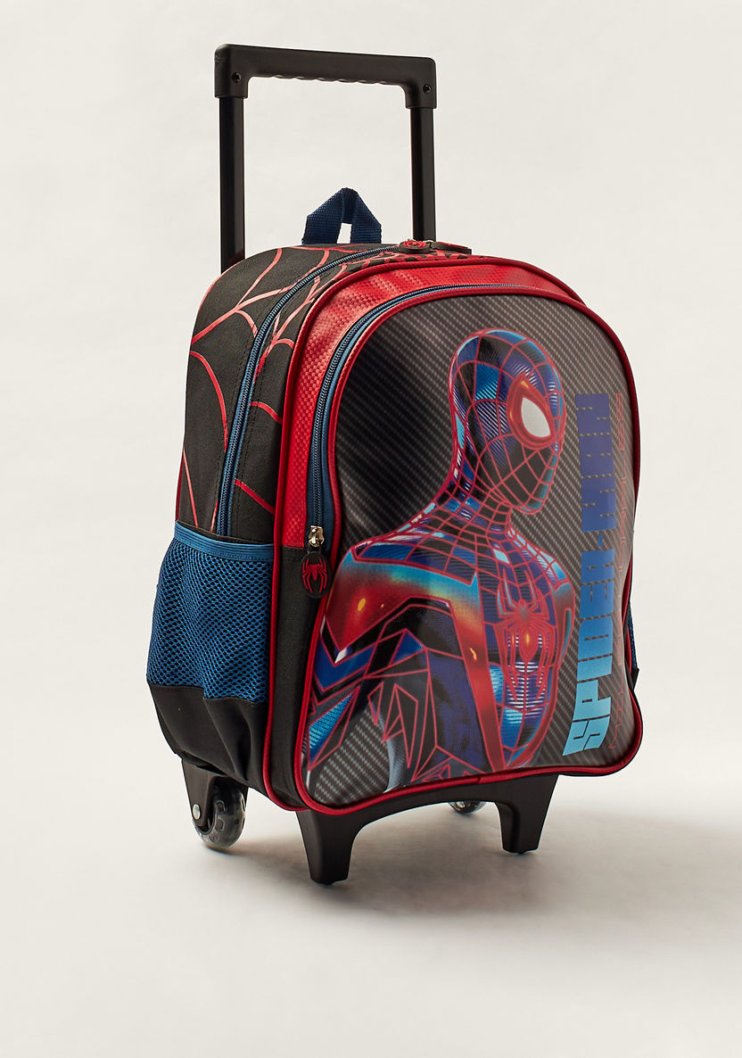 Simba Spider-Man Print 14-inch Trolley Backpack with Retractable Handle-Trolleys-image-1