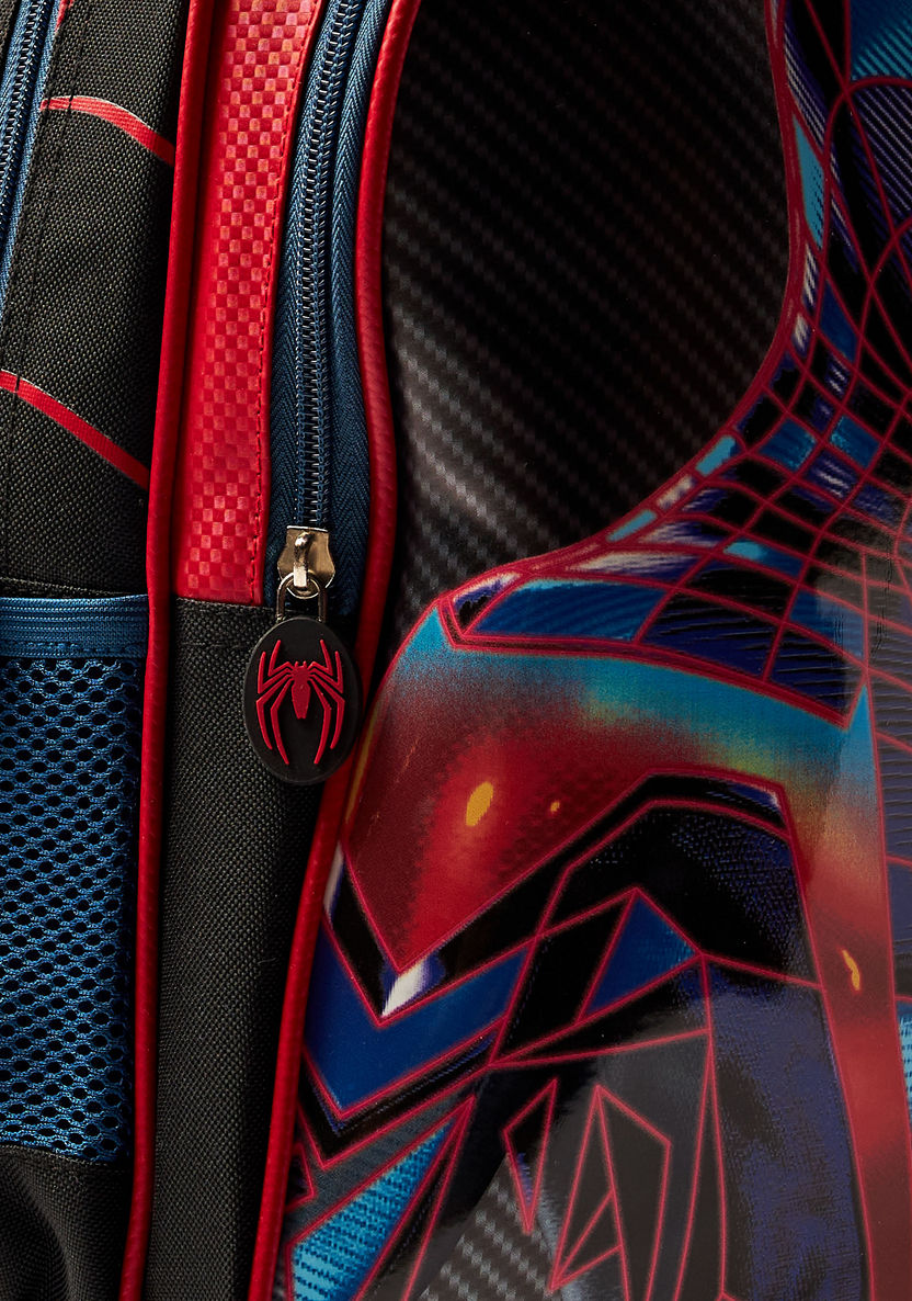 Simba Spider-Man Print 14-inch Trolley Backpack with Retractable Handle-Trolleys-image-2