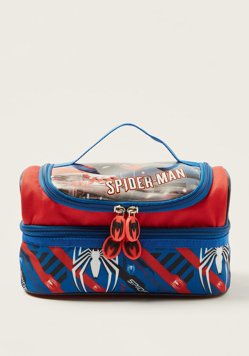 Simba Spider-Man Print Lunch Bag with Zip Closure-Lunch Bags-image-0