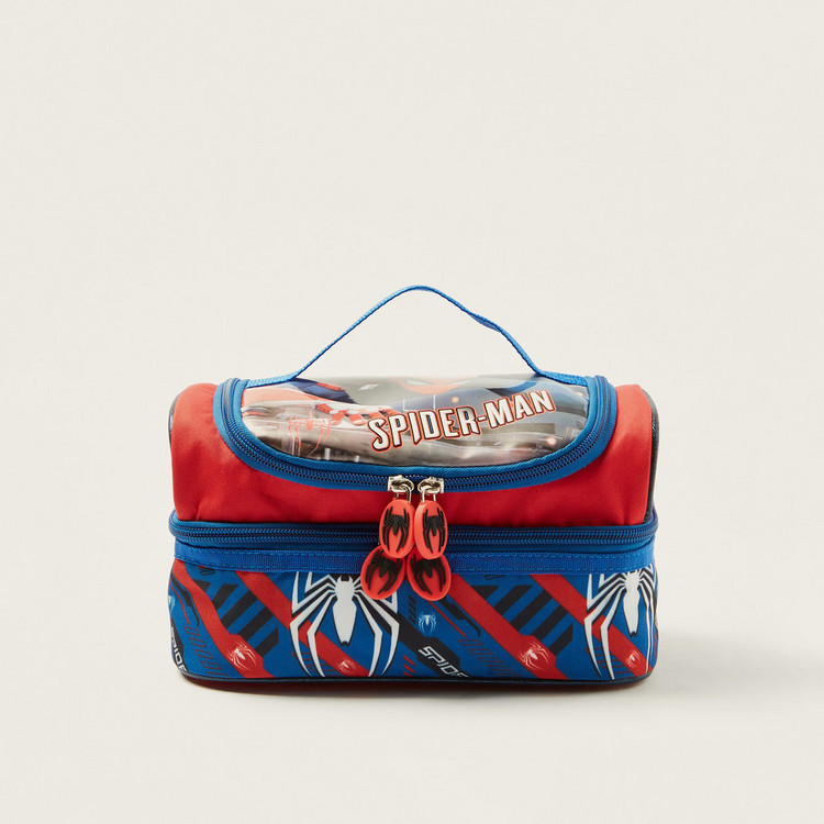 Simba Spider-Man Print Lunch Bag with Zip Closure