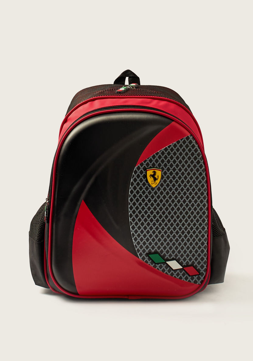 Simba Ferrari Embossed 16-inch Backpack with Adjustable Shoulder Straps-Backpacks-image-0