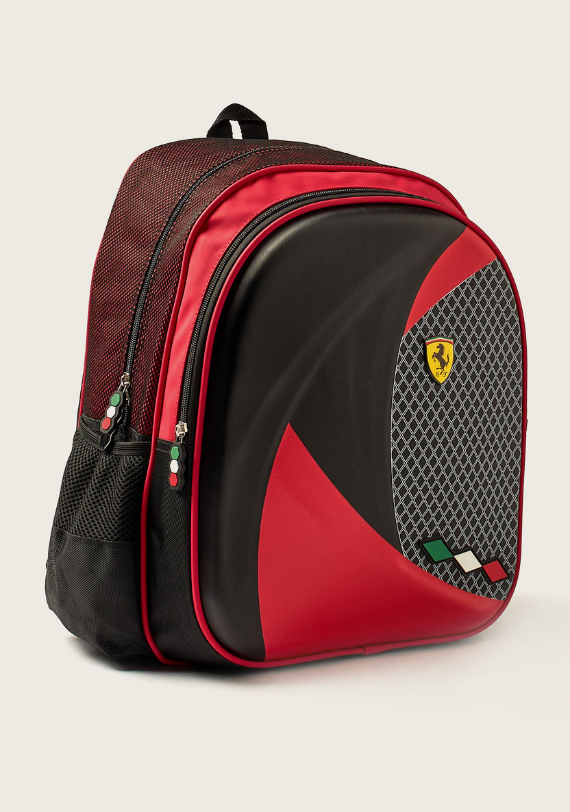 Simba Ferrari Embossed 16-inch Backpack with Adjustable Shoulder Straps-Backpacks-image-1