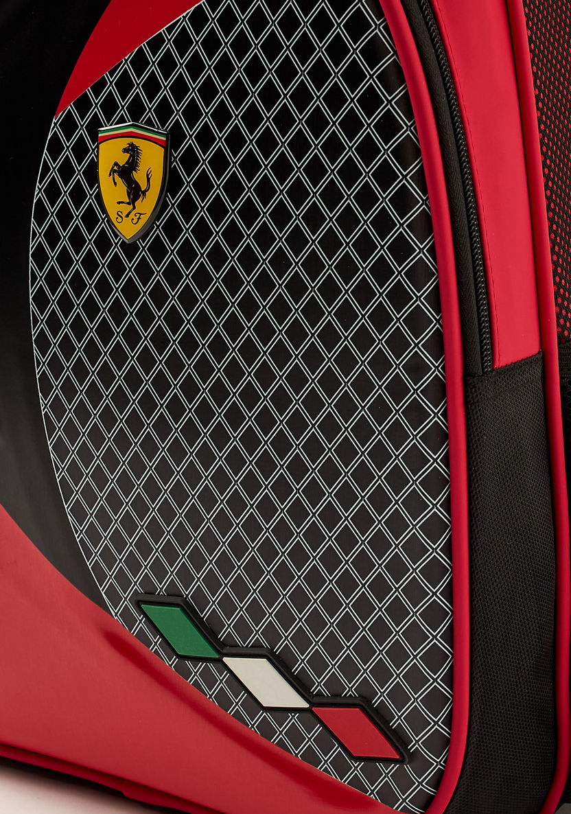 Simba Ferrari Embossed 16-inch Backpack with Adjustable Shoulder Straps-Backpacks-image-2