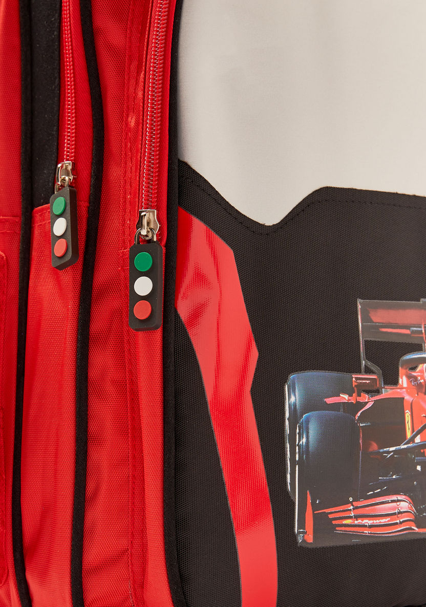 Simba Ferrari Print Backpack with Adjustable Shoulder Straps - 18 inches-Backpacks-image-2
