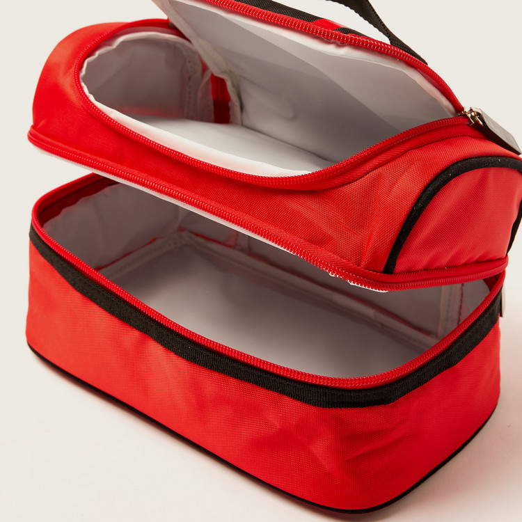 Simba Ferrari Print Double Layer Lunch Bag with Zip Closure