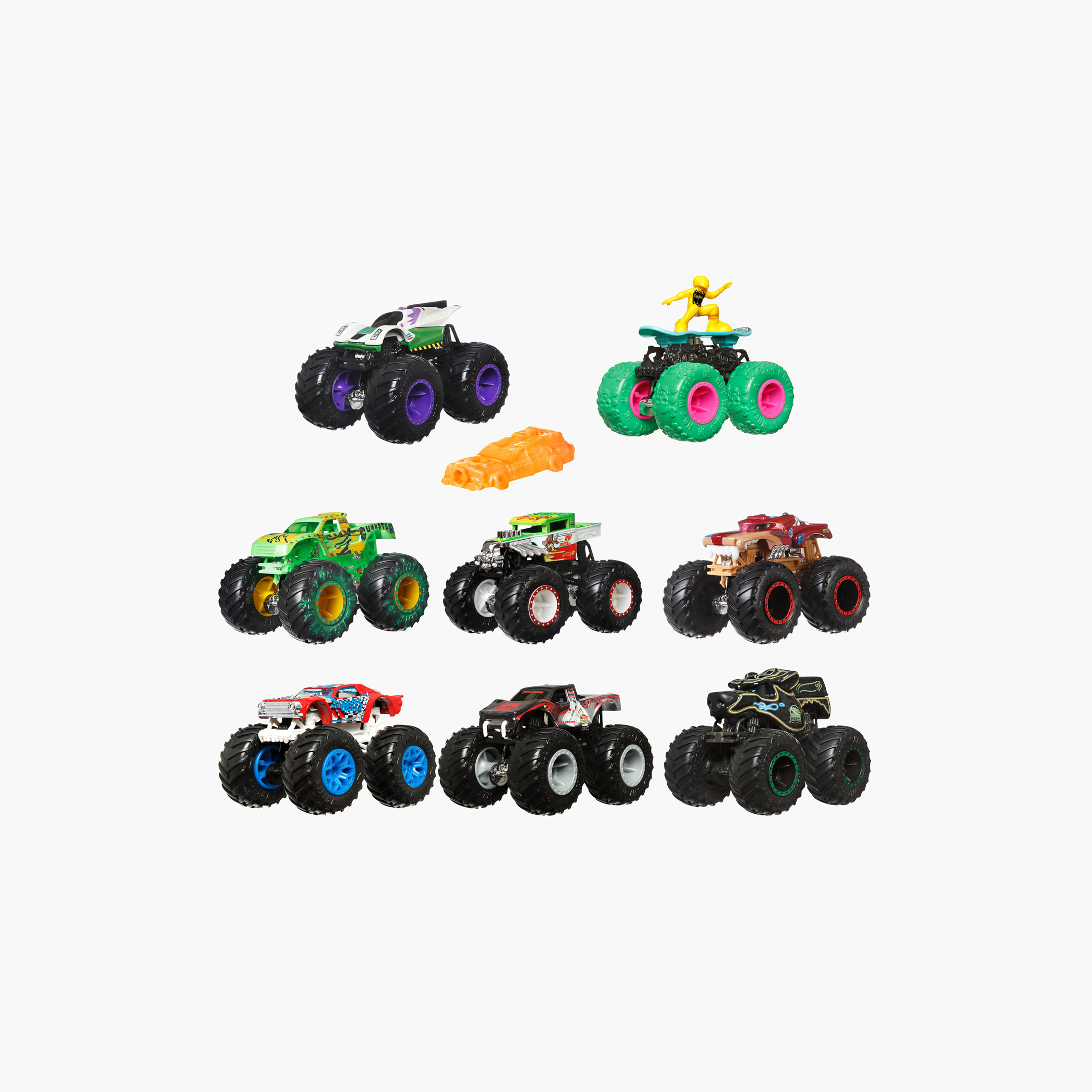 Hot Wheels Monster Trucks Set, 1 Toy Truck in 1:64 Scale & 1 Crushable Car (Styles May Vary)-toys-playvehicles-cars-image-1