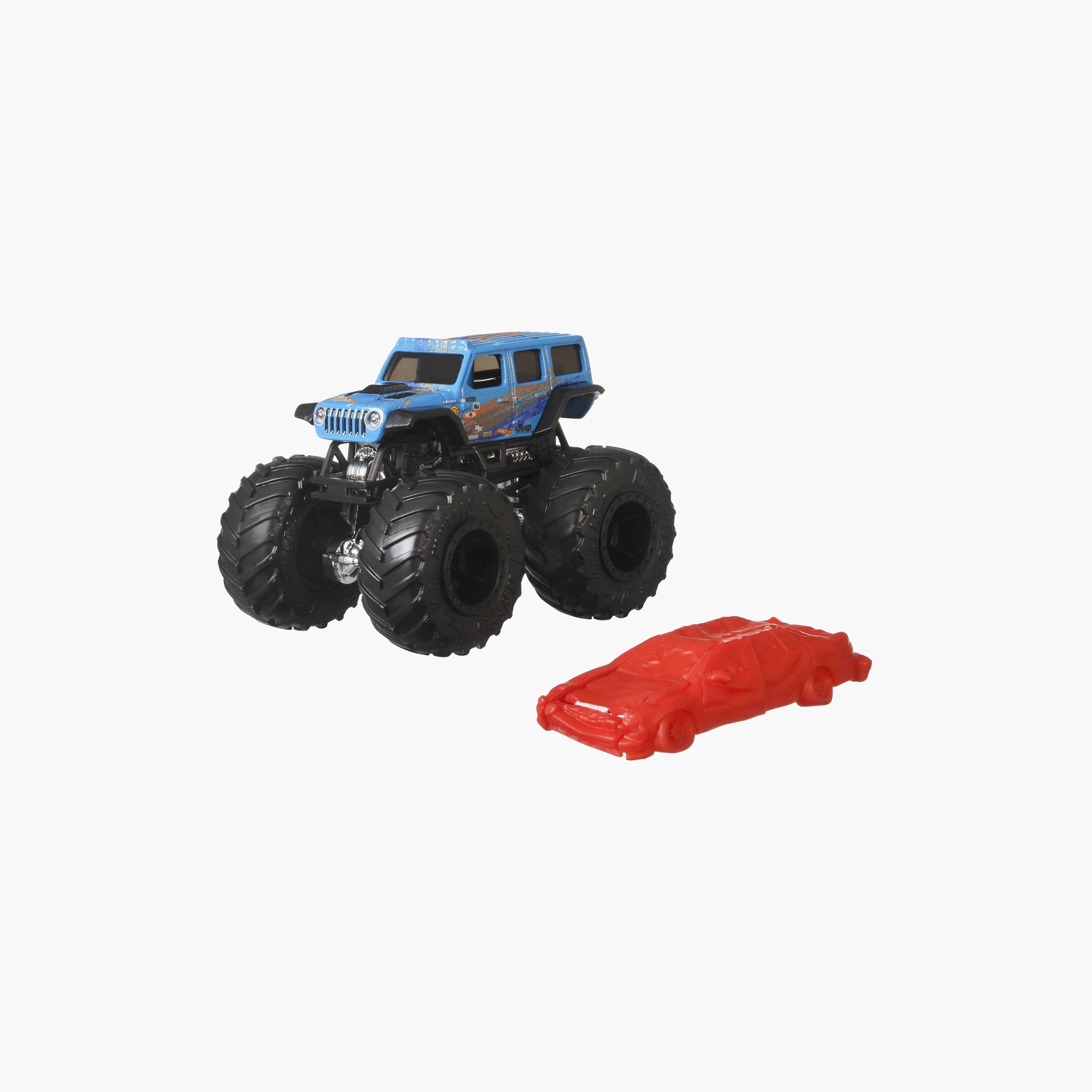 Hot Wheels Monster Trucks Set, 1 Toy Truck in 1:64 Scale & 1 Crushable Car (Styles May Vary)-toys-playvehicles-cars-image-3